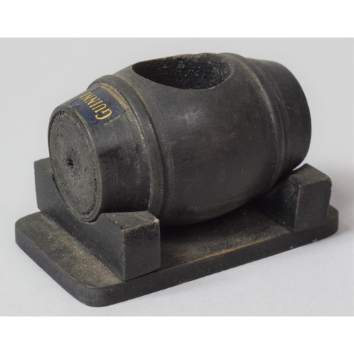 303 - A Novelty Carved Wooden Match Holder in the Form of a Barrel, 8cm Long