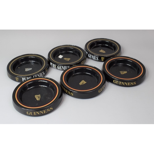 313 - A Collection of Six Circular Guinness Advertising Ashtrays