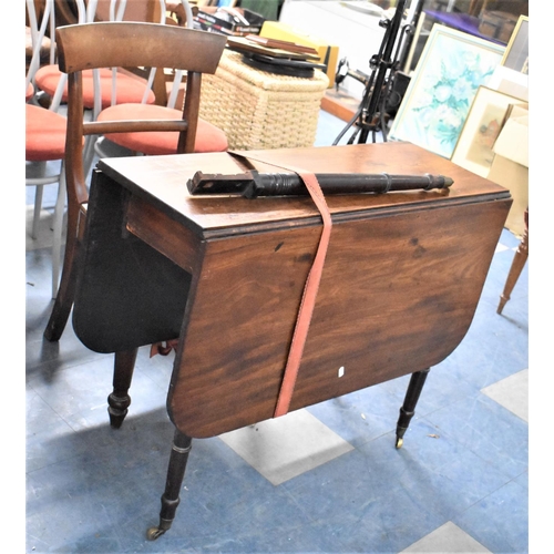 628 - A 19th Century Mahogany Drop Leaf Pembroke Table, (One Leg Requires Refixing) Together with a Mahoga... 