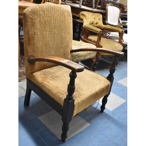 634 - An Edwardian Upholstered Nursing Chair for Restoration and Reupholstery