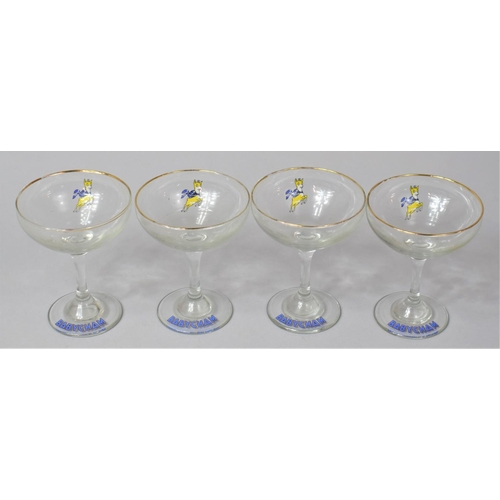 642 - A Set of Four Babycham Glasses