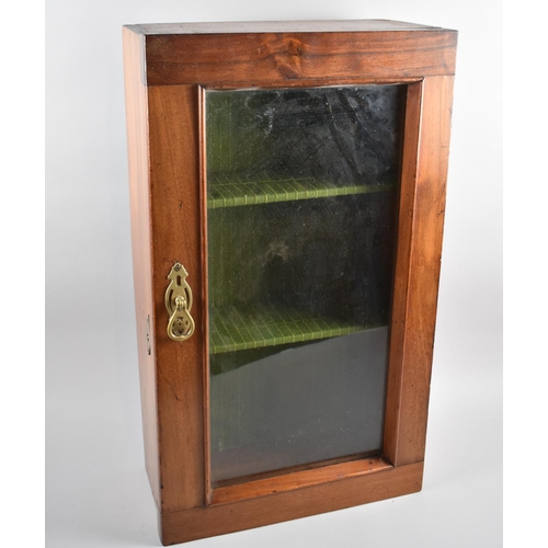 100 - An Edwardian Mahogany Wall Hanging or Table Top Display Cabinet with Glazed Door and Two Inner Shelv... 