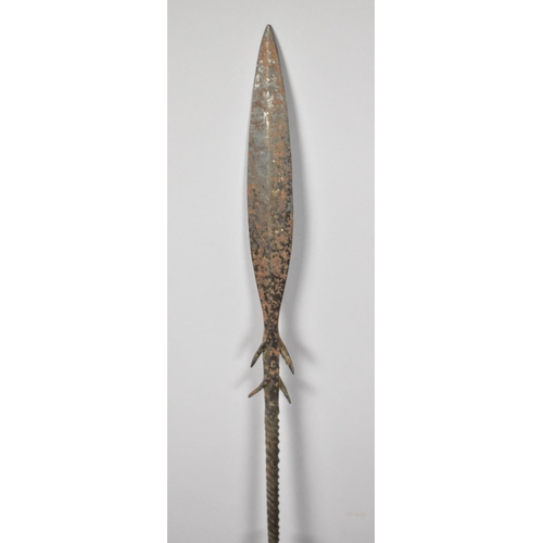 121 - An Early 20th Century Tribal Fishing Spear, 124cm Long