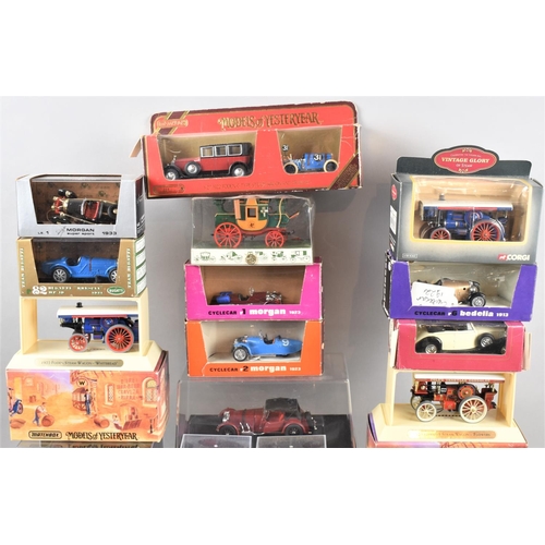 195 - A Collection of Various Boxed Diecast Corgi, Brumm and Matchbox Diecast Cars, Together with a Cerami... 