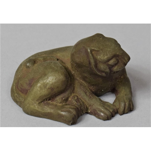 265 - A Bronzed Study of a Lioness, 5cm wide