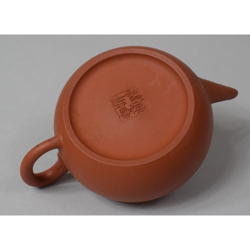 280 - A Small 20th Century Chinese Yixing Teapot with Seal Mark to Base, 6cm high