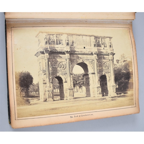 34 - An Early 20th Century Grand Tour Photo Album Containing Monochrome Photographs of Rome, Dresden, Sky... 