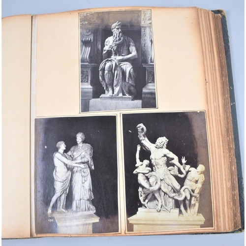 34 - An Early 20th Century Grand Tour Photo Album Containing Monochrome Photographs of Rome, Dresden, Sky... 