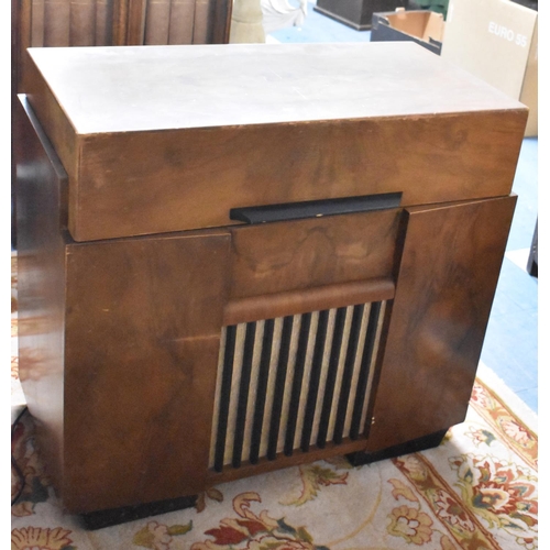 525 - An Art Deco Walnut Radiogram