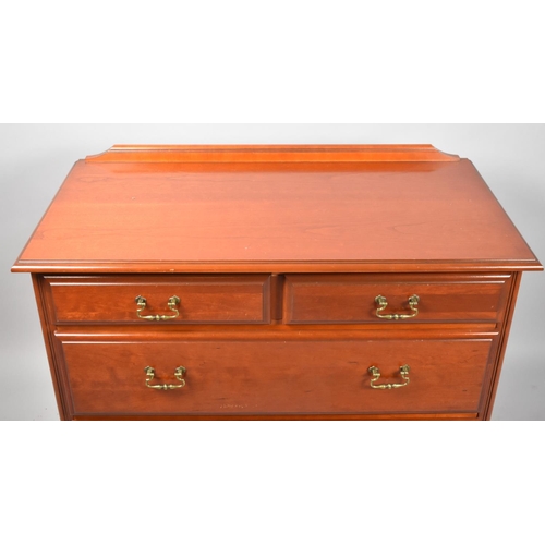 527 - A Modern Galleried Bedroom Chest of Two Short and Two Long Drawers, 97cm wide