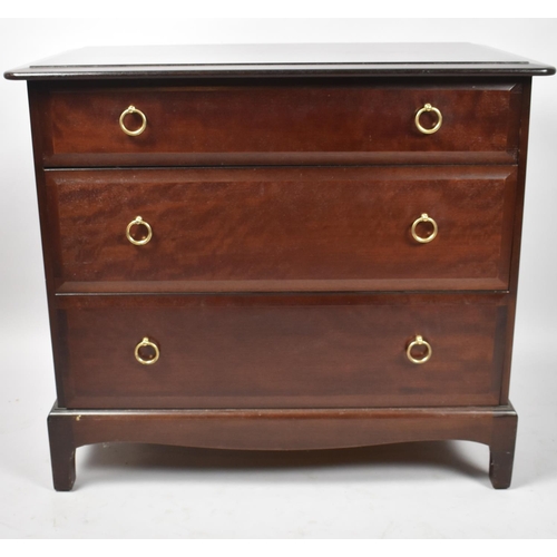 528 - A Stag Three Drawer Bedroom Chest, 82cm wide