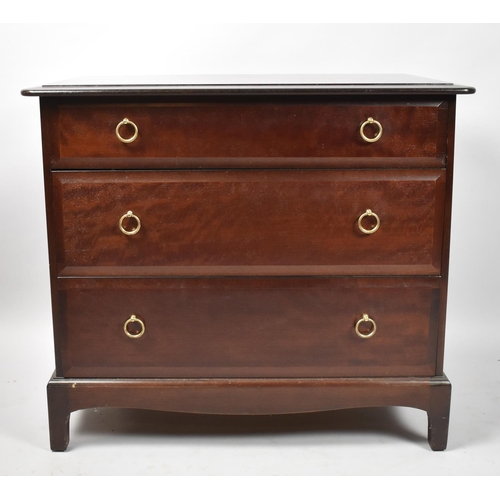 528 - A Stag Three Drawer Bedroom Chest, 82cm wide