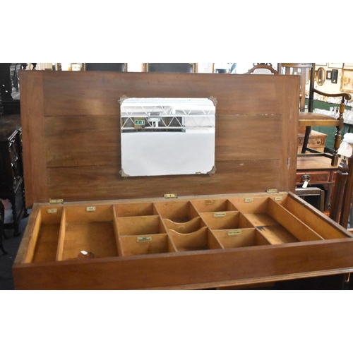 548 - An Edwardian Mahogany Gentleman's Fitted Bedroom Cabinet with Hinged Lid to Interior for Socks, Ties... 