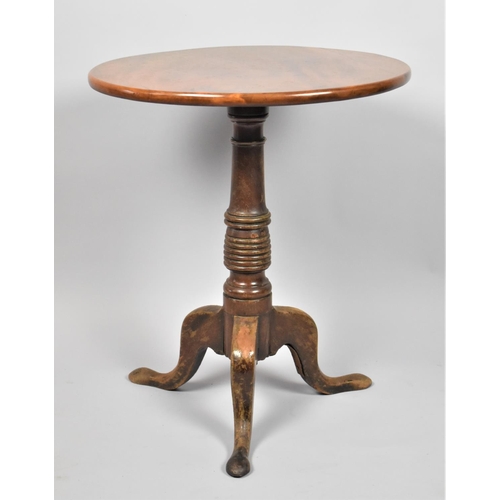 554 - A Late 19th Century Circular Topped Mahogany Tripod Table, 58cm diameter