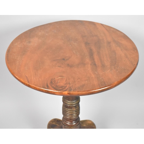 554 - A Late 19th Century Circular Topped Mahogany Tripod Table, 58cm diameter