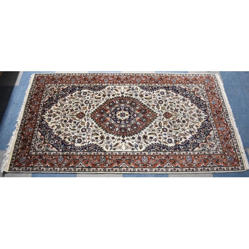 555 - A Fine Handmade Kashan Rug, 164x90cm