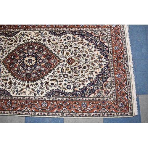 555 - A Fine Handmade Kashan Rug, 164x90cm