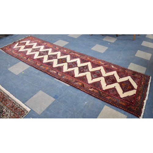 566 - A Handmade Persian Kurdish Runner, 310x90cm