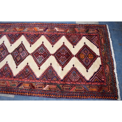 566 - A Handmade Persian Kurdish Runner, 310x90cm