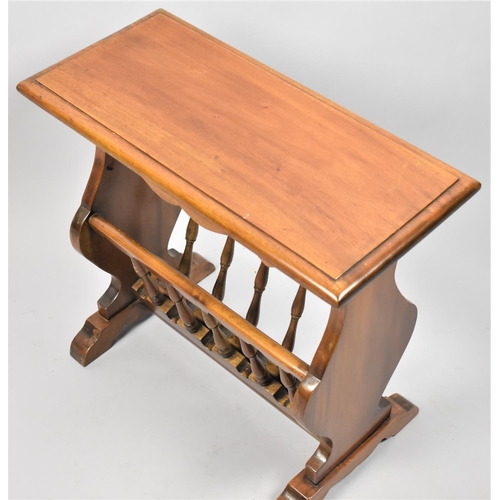 61 - A Mid 20th Century Mahogany Magazine Rack/Table, 54cm Long