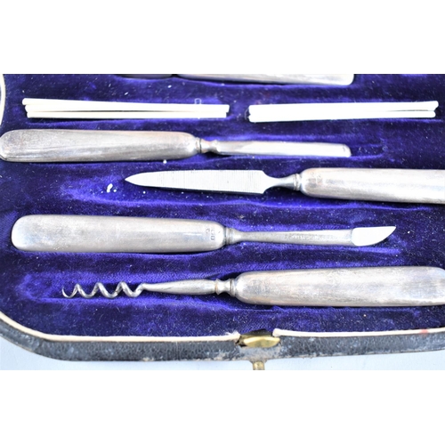 411 - A Cased Silver Manicure Set, B'ham Hallmark