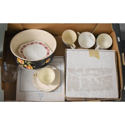 470 - A Box of Ceramics to include Fruit Bowl, Royal Doulton Plates, Cups and Saucers