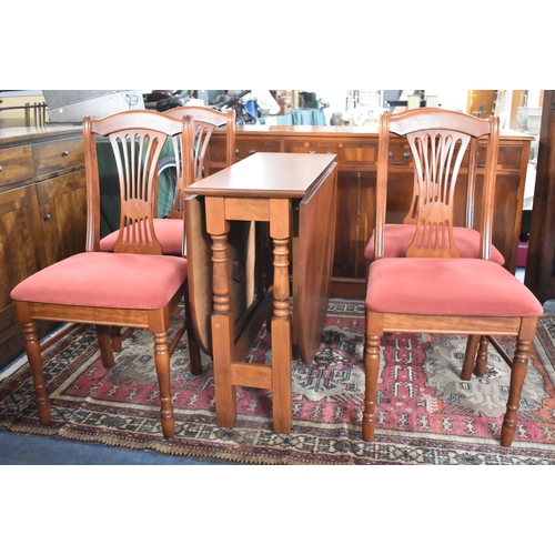 492 - A Modern Drop Leaf Dining Table and Four Chairs