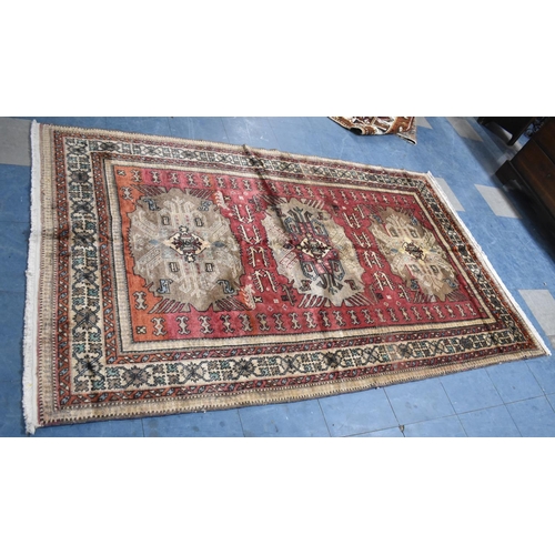 493 - A Fine Caucasian Hand Made Carpet, 223x138cms