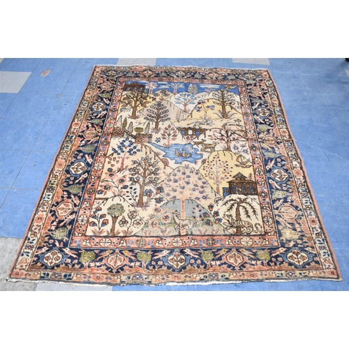 496 - A Good Tabriz Rug, 183x135cms