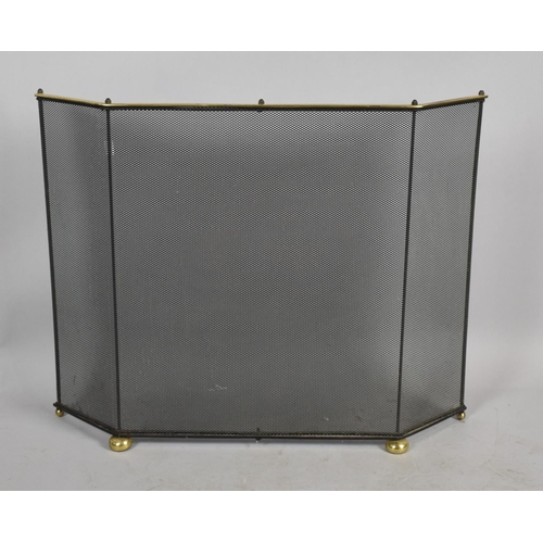 507 - A Brass Mounted Fire Guard, 72cm wide