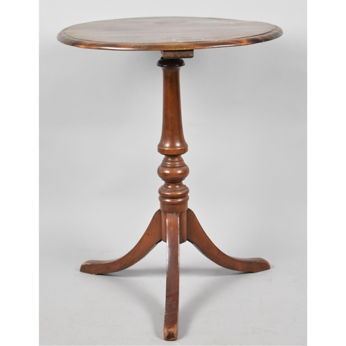 518 - A Late Victorian Mahogany Circular Topped Tripod Table, 60cms Diameter, Top with Some Water Damage