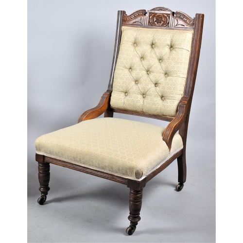 519 - Two Similarly Upholstered Ladies Nursing Chairs