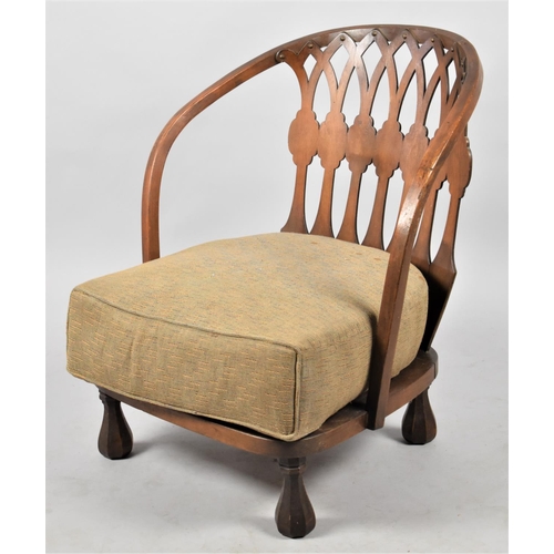 522 - An Edwardian Bentwood Hoop Back Chair with Pierced Splat