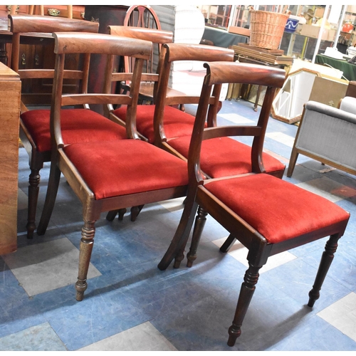 533 - A Set of Five 19th Century Bar Backed Mahogany Dining Chairs