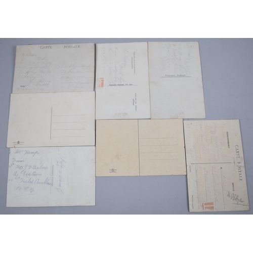 108 - A Collection of Seven WWI Silk Postcards