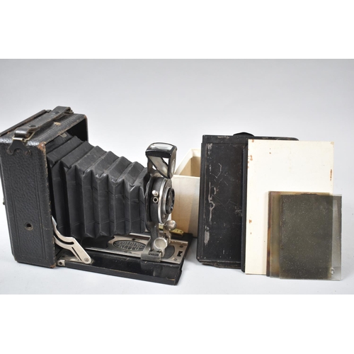 120 - A Vintage Folding Klito Camera with Glass Negative Plates