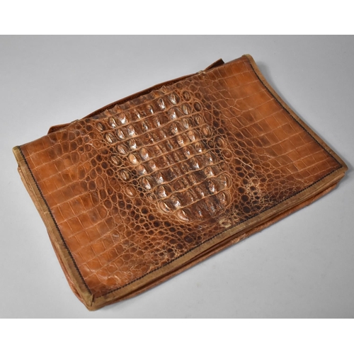 281 - A Crocodile Skin Handbag Together with a Collection of Postcards, Airmail Letters, Greeting Cards an... 