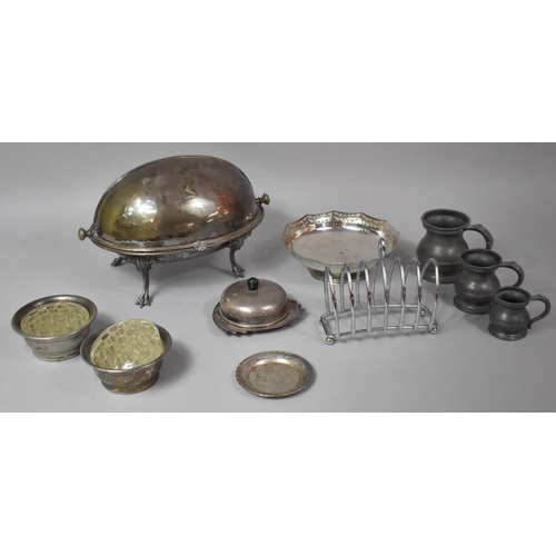 363 - A Collection of Various Metal Wares to Comprise Nice Quality Kidney/Breakfast Dish with Pull Front a... 