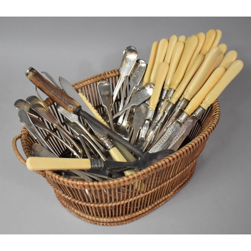 364 - A Collection of Various Silver Plated and Bone Handled Cutlery