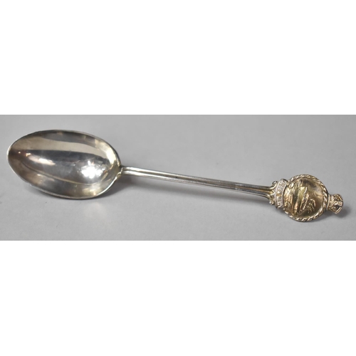 419 - A Silver Souvenir Spoon From the Queen Mary, Hallmarked London 1936