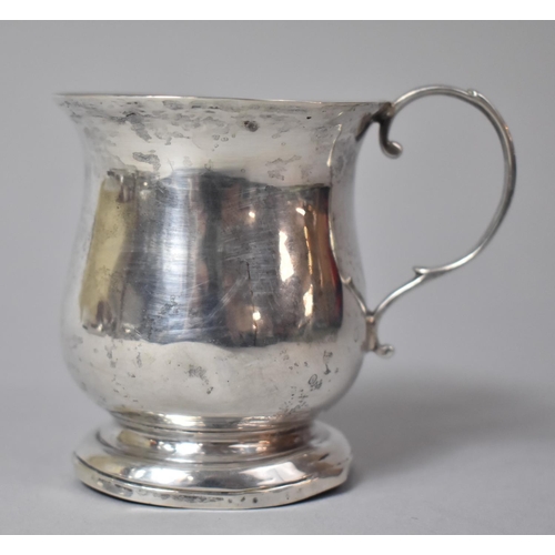 423 - A Silver Christening Tankard, Birmingham Hallmark, Some Condition Issues, 49g