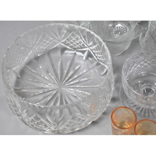 477 - A Glass Punch Bowl Set and Collection of Glasswares to Include Decanters, Sundae Dishes, Bowls etc