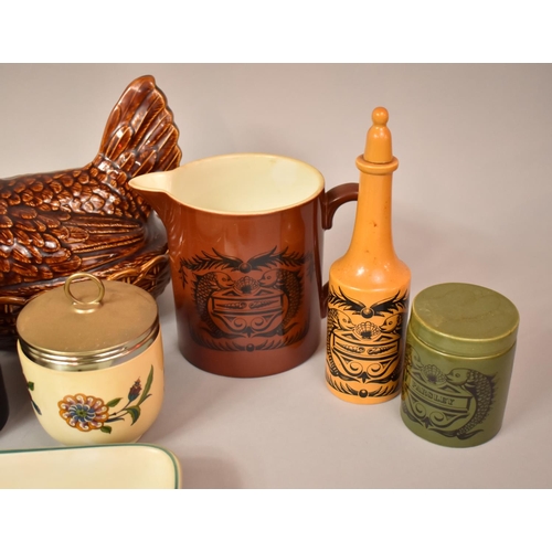 500 - A Collection of Kitchenware to Include Portmeirion Items, Egg Crock, Jelly Moulds, Jugs etc