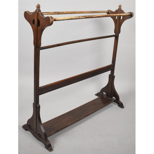 560 - An Edwardian Mahogany Towel Rail, 86cm wide