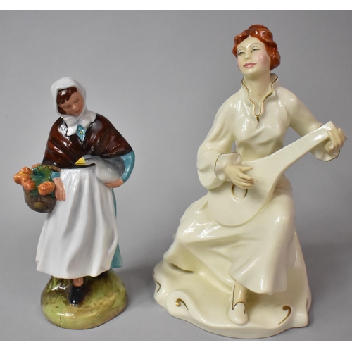 583 - A Royal Doulton Figures, Serenade HN2753 Together with a Royal Doulton Country Lass (2nd)