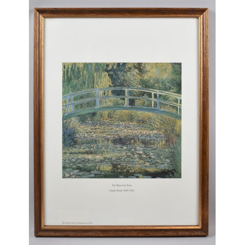 106 - A Framed Print, The Water-lily Pond by Claude Monet, 22cm Square