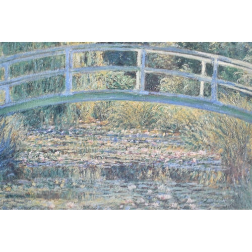 106 - A Framed Print, The Water-lily Pond by Claude Monet, 22cm Square