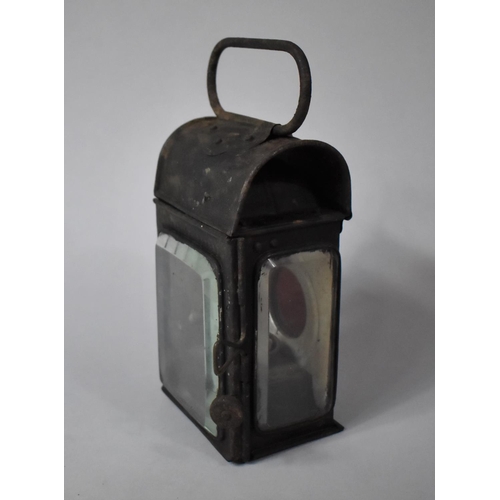 114 - A Vintage Railway Lamp with Original Burner