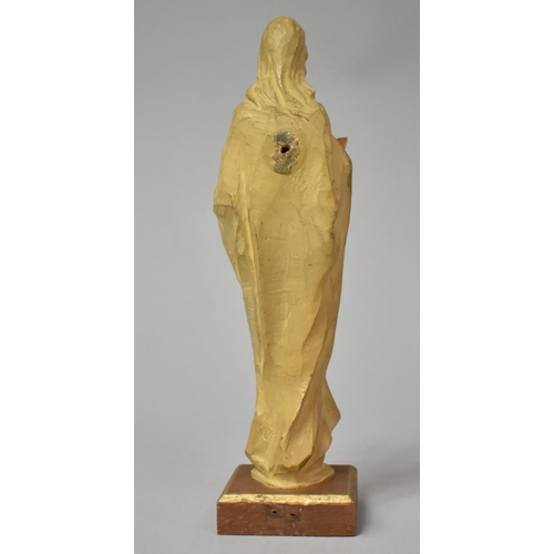 115 - An Early 20th Century Carved Wooden Figure of Christ, Mounted on an Oak Base, 19cm high