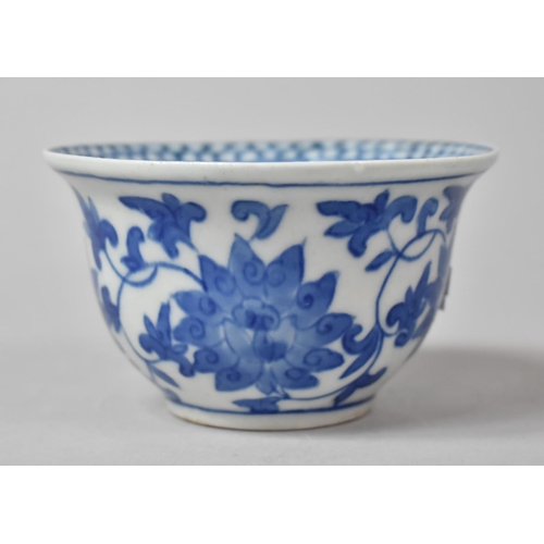 253 - A Chinese Blue and White Bowl Having Floral Decoration, Six Character Mark to Base Inside Double Con... 